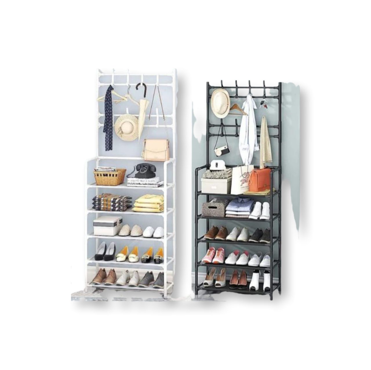 Multifunction 5 tier shoes rack organizer