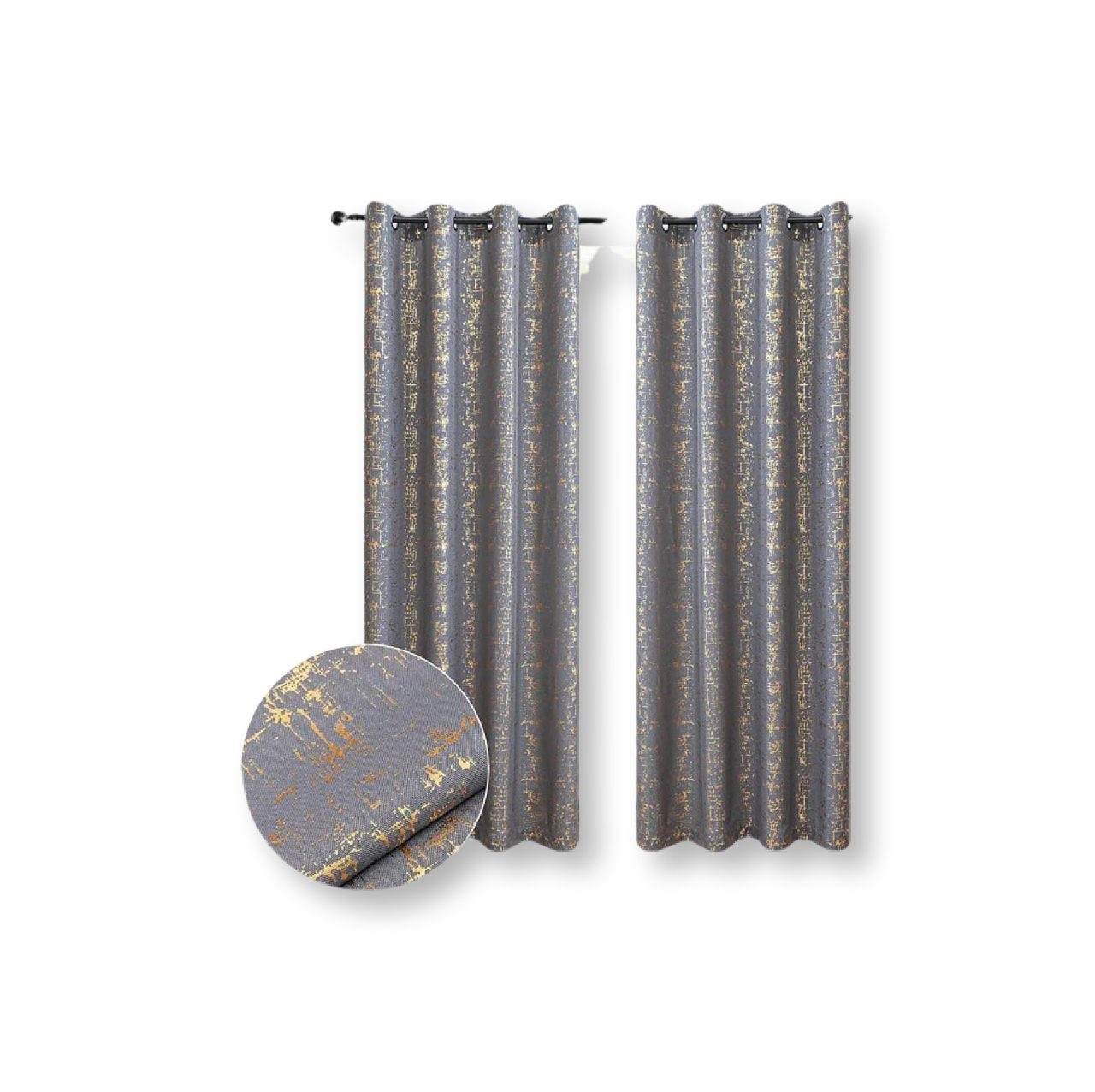 3pc velvet curtain( marble effect)