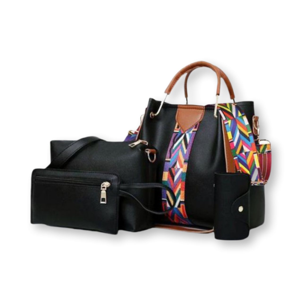Stylish 4pcs Leather Handbags