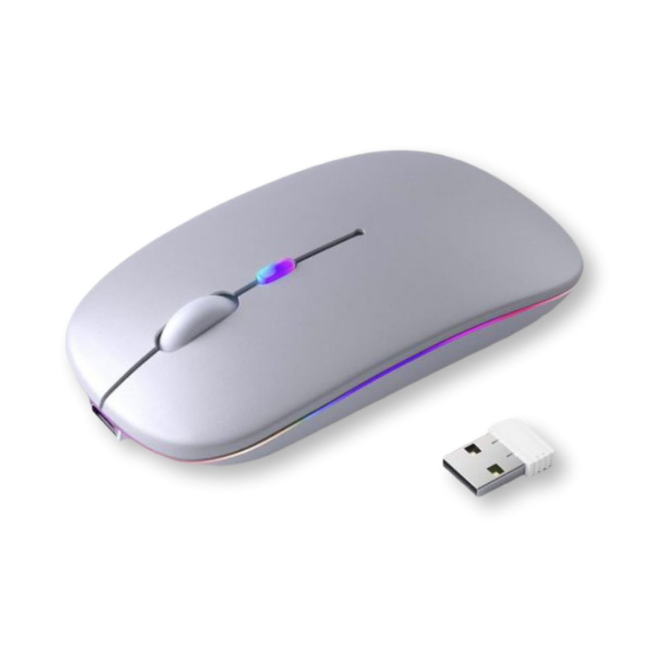 Led wireless optimal mouse silver