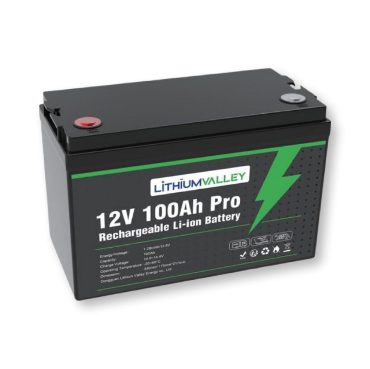Lithium Valley 12.8V 100Ah battery