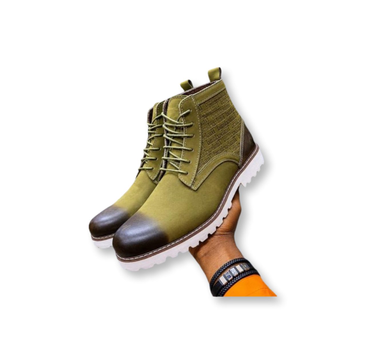 Timberland olive leather shoes boot